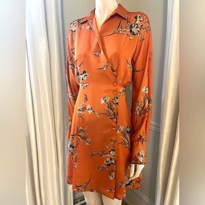 Equipment Silk Orange Harmon Dress size XS NWT $460